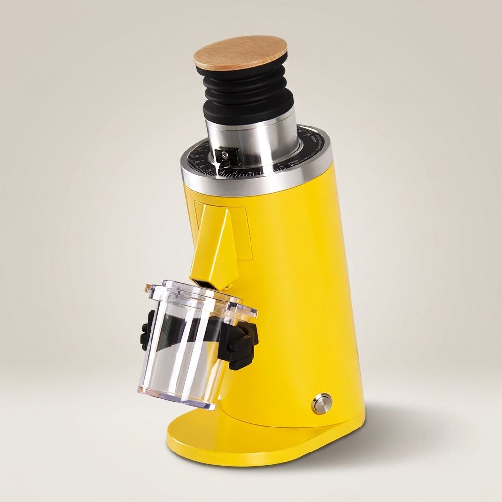 ROASTLY DF54 Kaffeemühle Gen 3 III V3/V4, Elektrische Einzeldosis-Kaffeemühle, Nahezu Retentionsfrei (Gelb)
