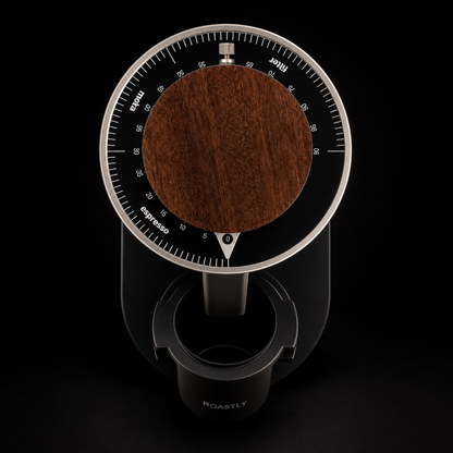 ROASTLY DF64 Kaffeemühle Gen 2 II V2.5, Berühmtes White Label, Elektrische Einzeldosis-Kaffeemühle, Nahezu Retentionsfrei (Schwarz)