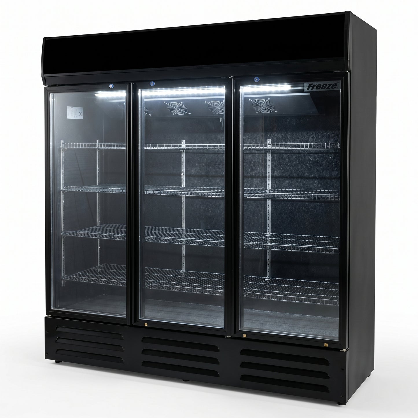 FREEZE. B-Ware Getränkekühlschrank NineThirty M mit Glastüren, 800 L Kapazität, Energieeffizienz C, abschließbar, mit Rollen