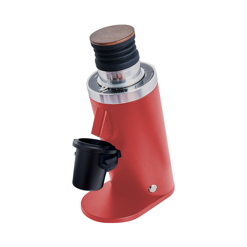 ROASTLY DF64 Kaffeemühle Gen 2 II V2.5, Berühmtes White Label, Elektrische Einzeldosis-Kaffeemühle, Nahezu Retentionsfrei (Rot)