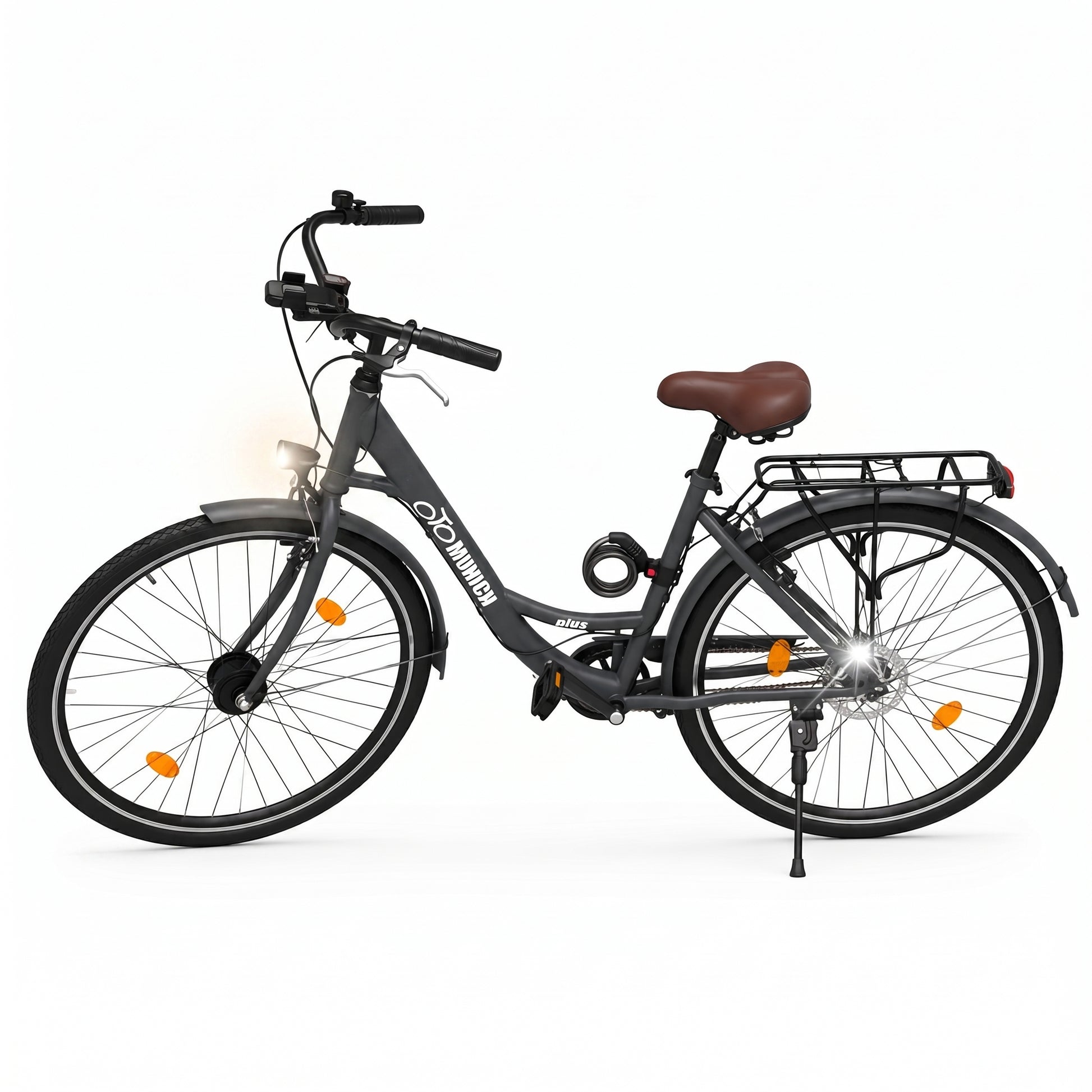 oToMUNICH Base Boring Grey 28 Zoll Fahrrad, Single Speed, City-Bike, T – MobiHero