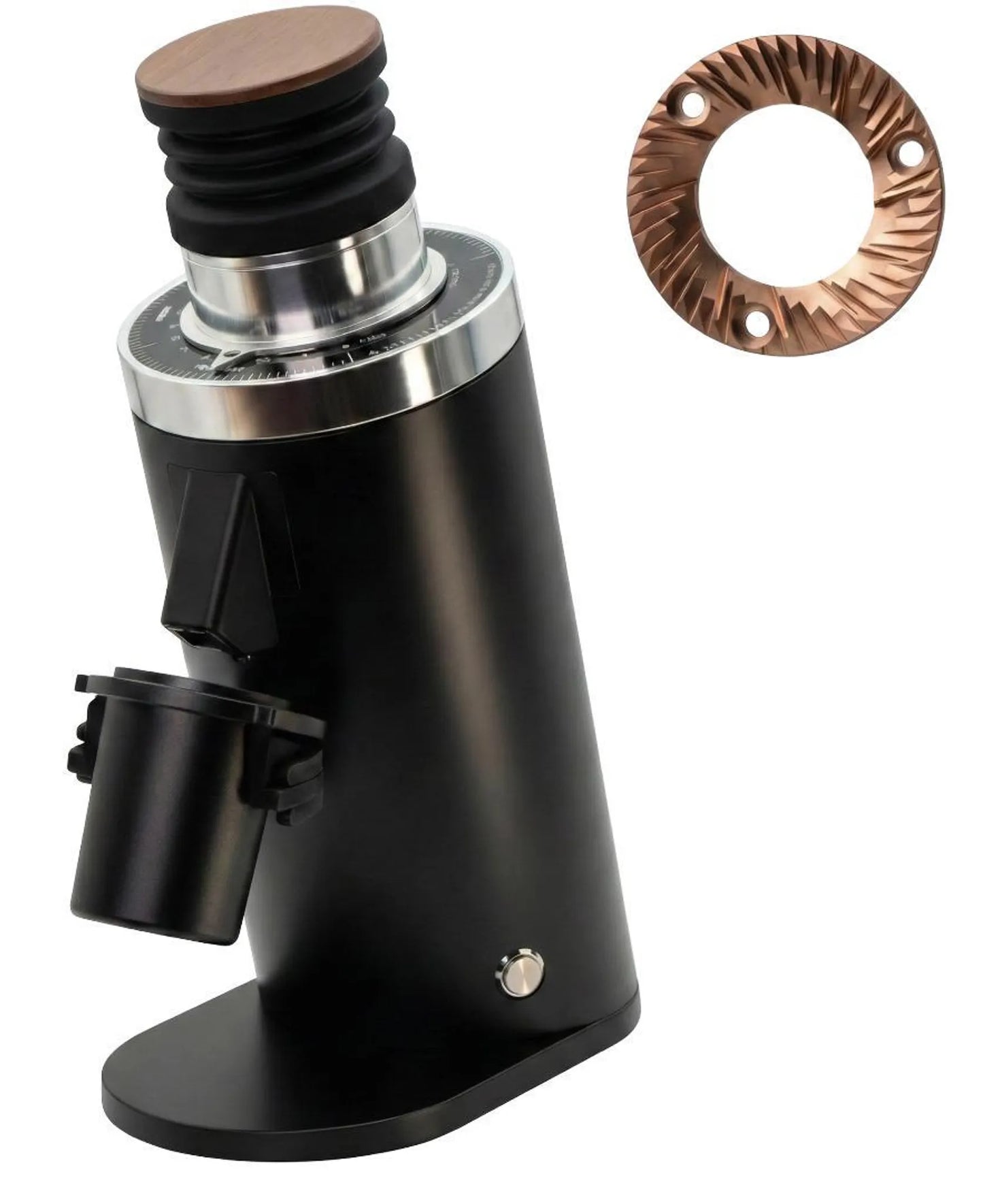 ROASTLY DF64 Red Ti Kaffeemühle Gen 2 II V2.5, Berühmtes White Label, Elektrische Einzeldosis-Kaffeemühle, Nahezu Retentionsfrei (Schwarz)