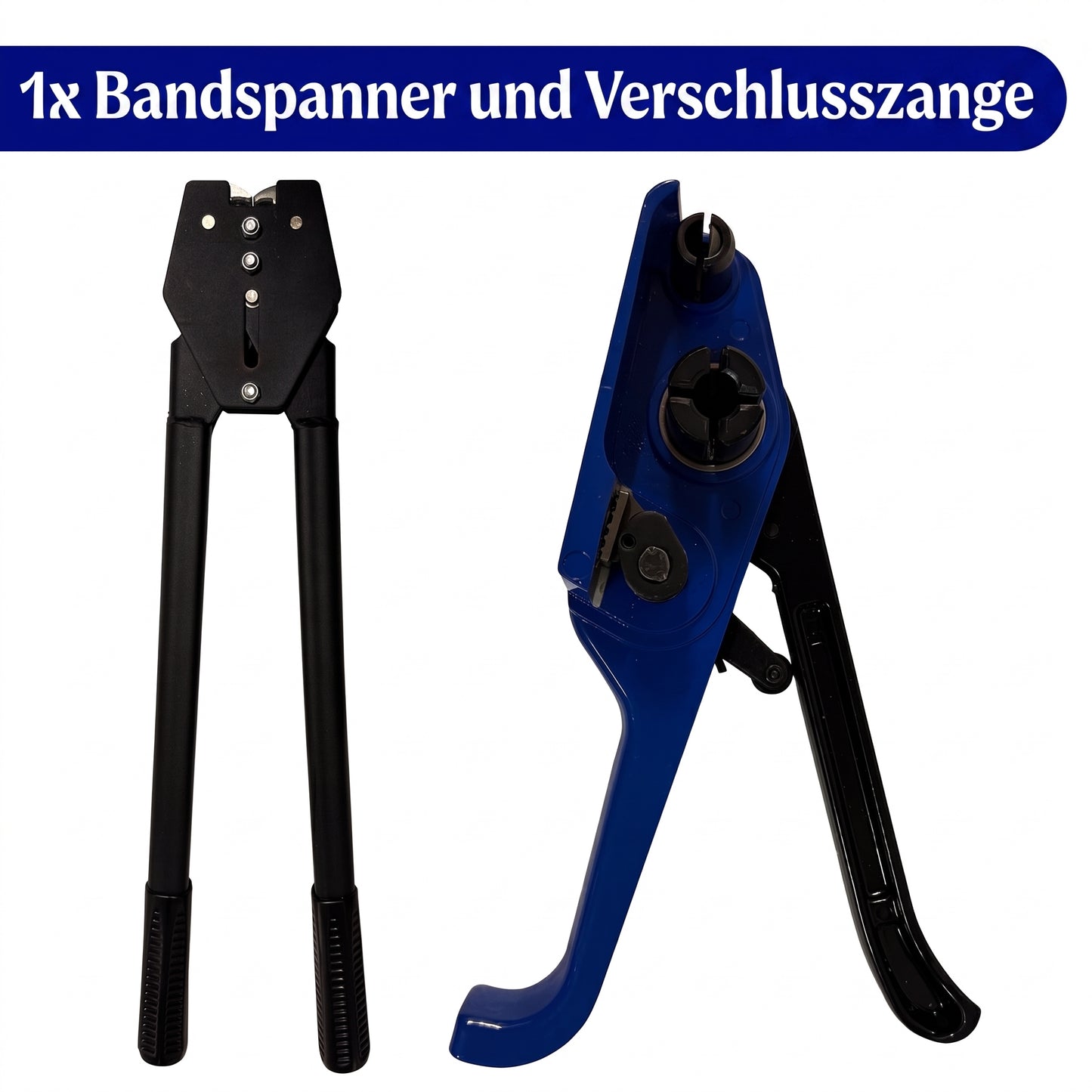 LastWerk PET Umreifungsset mit Bandspanner, Verschlusszange, grünem Umreifungsband, 200 Metallklammern, 30 Kantenschützern & Handschuhen für Paletten, Kartons, Versand, Lager, Transport