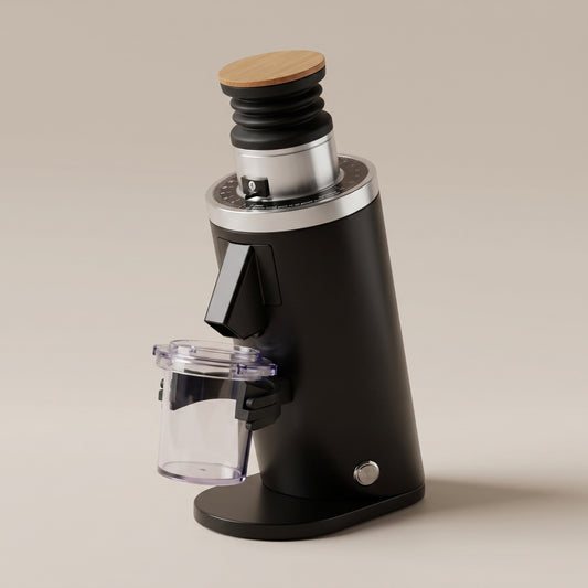 ACCEPTABLE ROASTLY DF54 Kaffeemühle Gen 4 IV V4, Elektrische Einzeldosis-Kaffeemühle, Nahezu Retentionsfrei (Schwarz)
