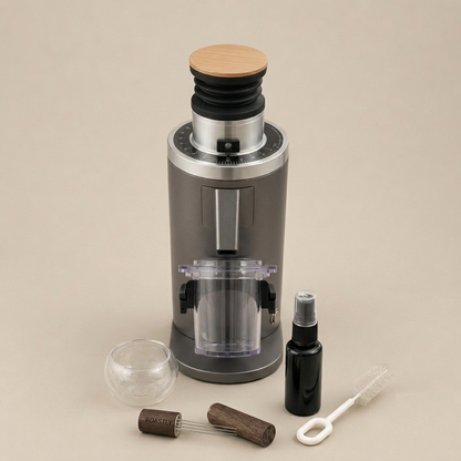 ROASTLY DF54 Kaffeemühle Gen 3 III V3/V4, Elektrische Einzeldosis-Kaffeemühle, Nahezu Retentionsfrei (Grau)