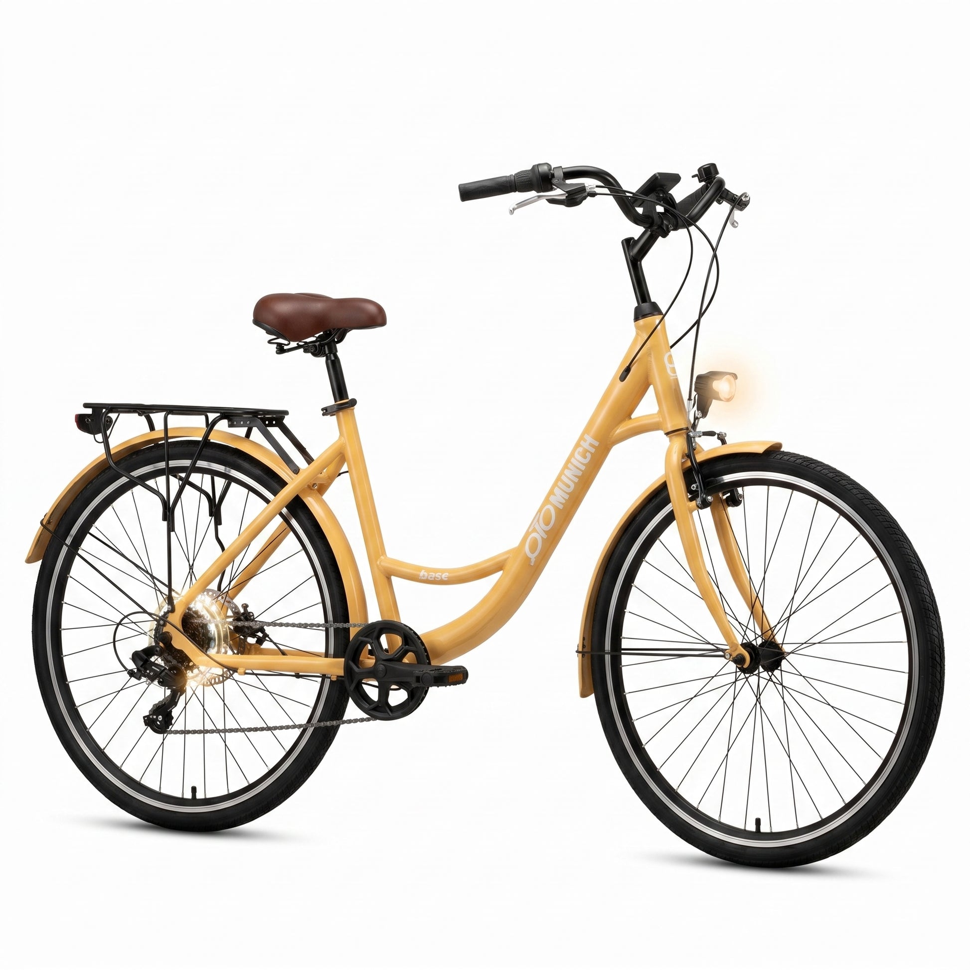 oToMUNICH Plus Sunset Beige 28 Zoll Fahrrad, Shimano 7-Gang, City-Bike – MobiHero