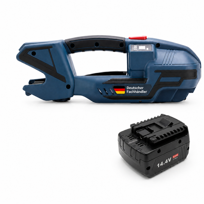 Lastwerk V2 Akku Umreifungsgerät für PP & PET Band 13–16 mm – Elektrisches Hand Umreifungsgerät mit 4000 mAh Akku, 3200 N Spannkraft, Halbautomatische Verpackungsmaschine
