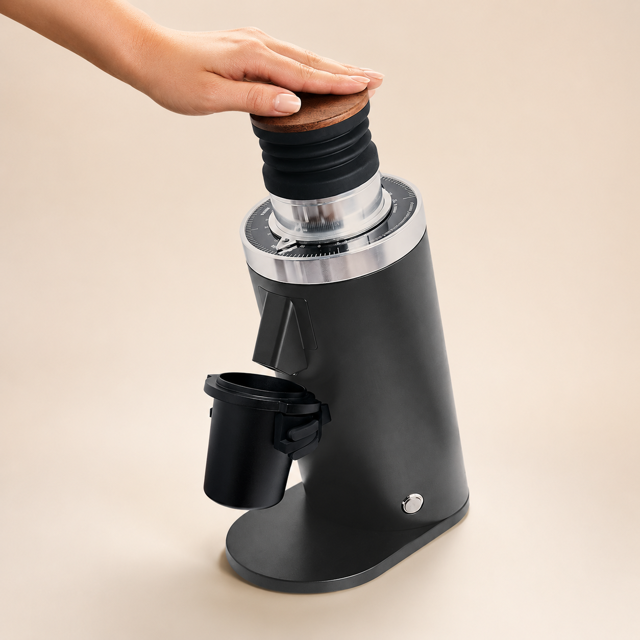ROASTLY DF64 Kaffeemühle Gen 2 II V2.5, Berühmtes White Label, Elektrische Einzeldosis-Kaffeemühle, Nahezu Retentionsfrei (Grau)