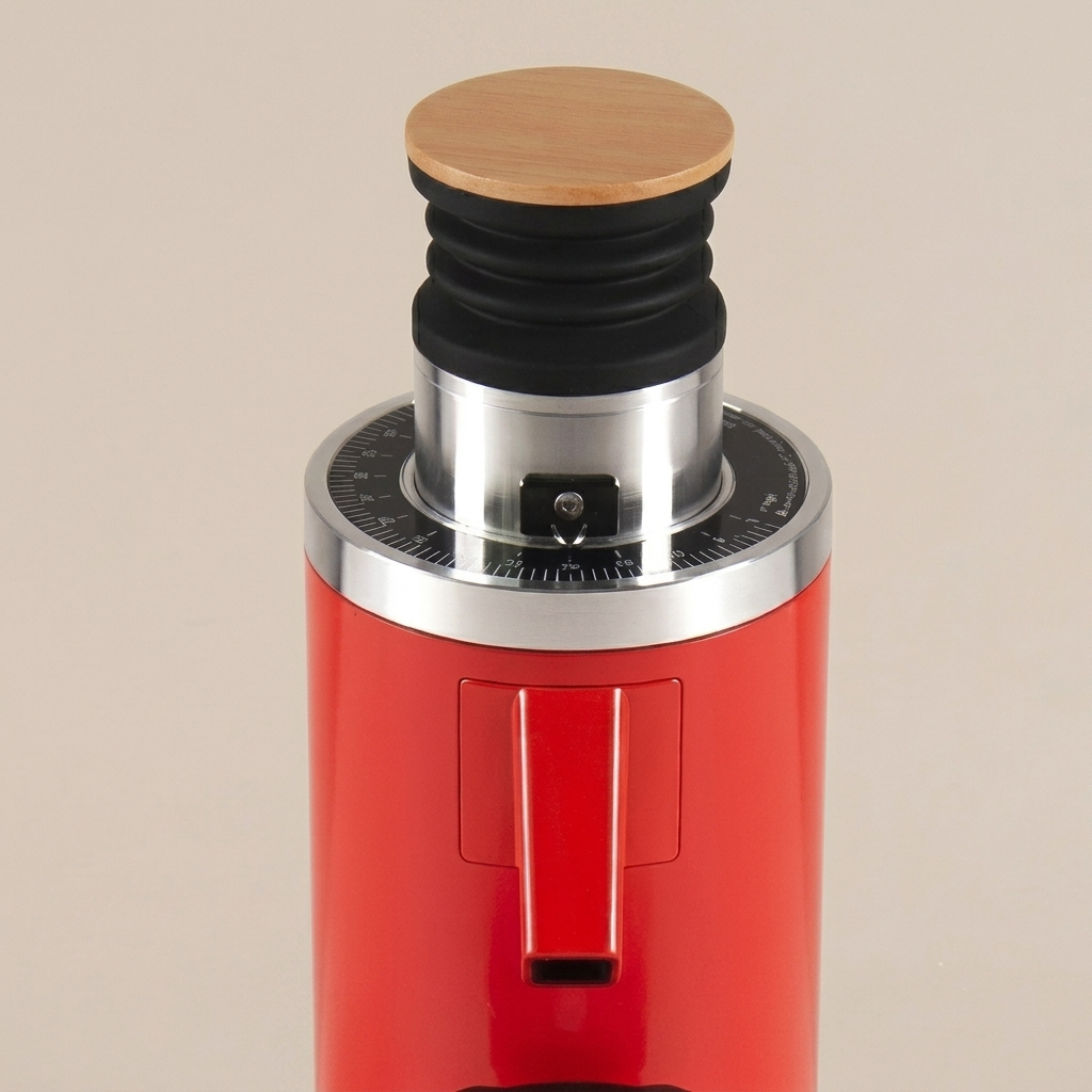 ROASTLY DF54 Kaffeemühle Gen 3 III V3/V4, Elektrische Einzeldosis-Kaffeemühle, Nahezu Retentionsfrei (Rot)