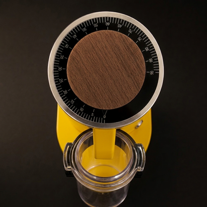 ROASTLY DF54 Kaffeemühle Gen 3 III V3/V4, Elektrische Einzeldosis-Kaffeemühle, Nahezu Retentionsfrei (Gelb)