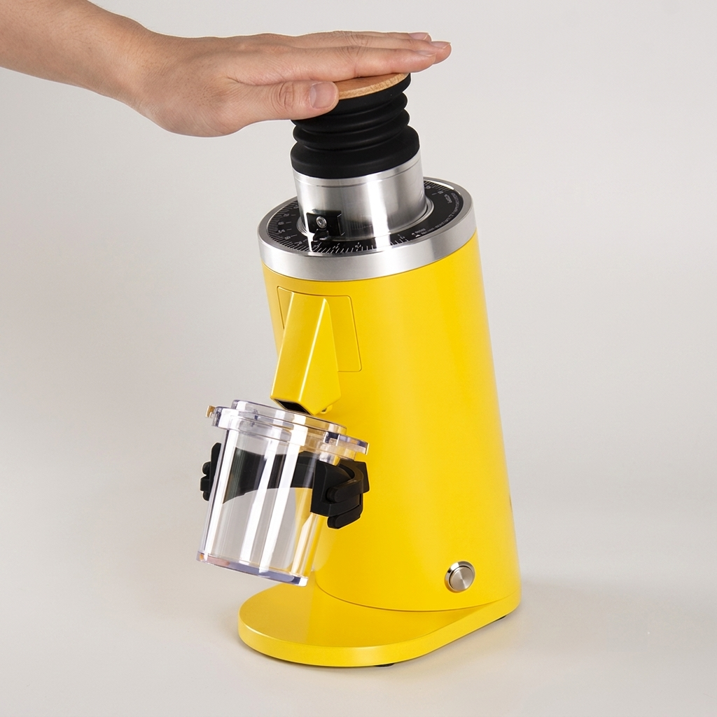 ROASTLY DF54 Kaffeemühle Gen 3 III V3/V4, Elektrische Einzeldosis-Kaffeemühle, Nahezu Retentionsfrei (Gelb)