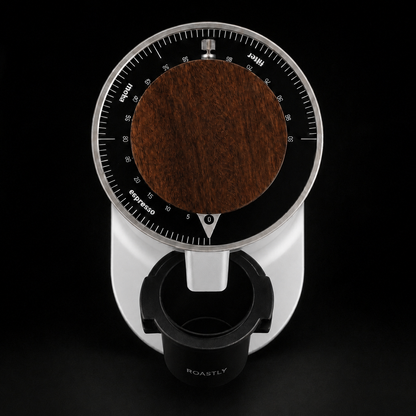 ROASTLY DF64 Kaffeemühle Gen 2 II V2.5, Berühmtes White Label, Elektrische Einzeldosis-Kaffeemühle, Nahezu Retentionsfrei (Weiß)
