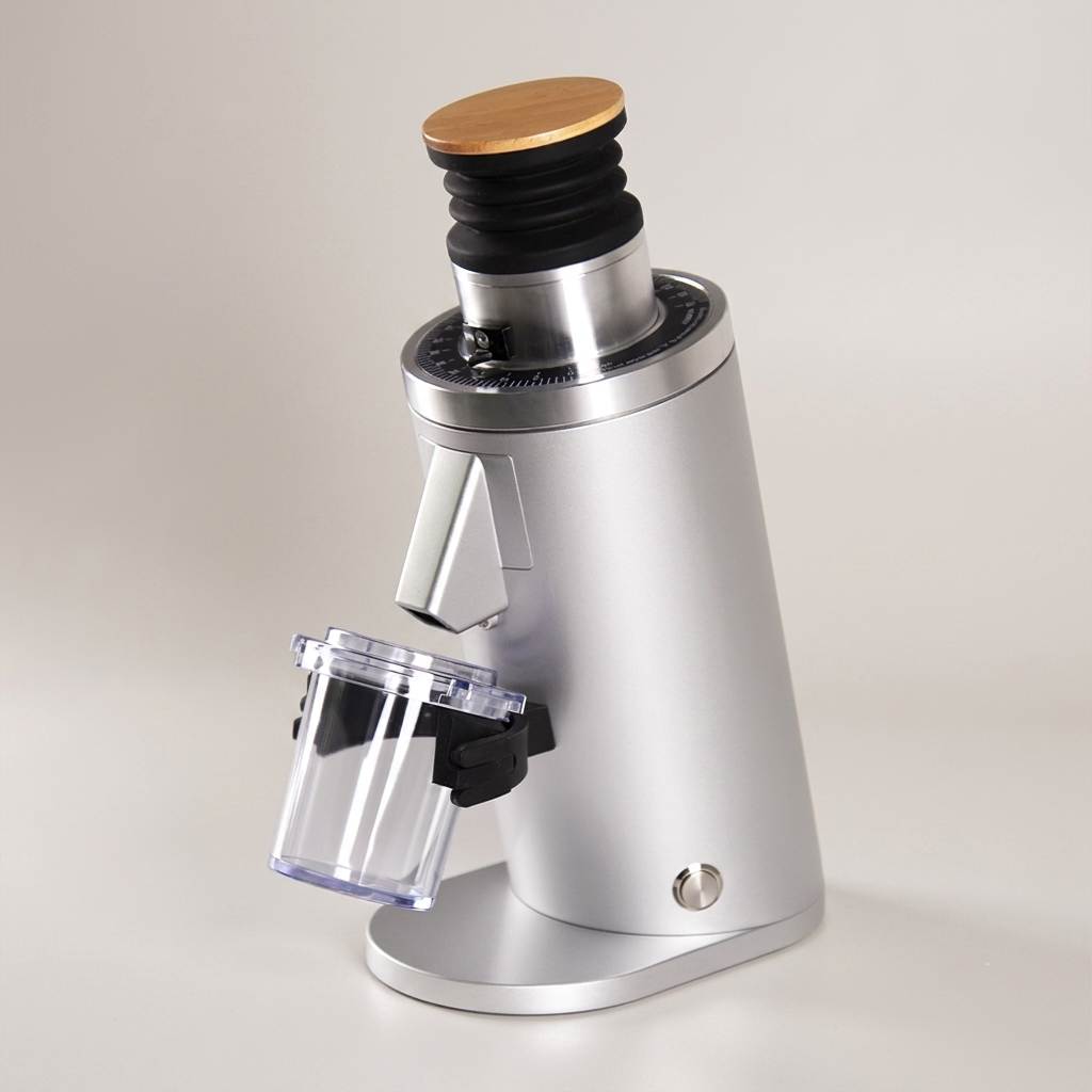 ROASTLY DF54 Kaffeemühle Gen 3 III V3/V4, Elektrische Einzeldosis-Kaffeemühle, Nahezu Retentionsfrei (Silber)