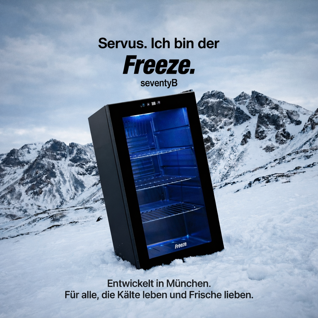 Freeze. 70L Getränkekühlschrank, Mini-Kühlschrank für 126 Dosen, Glastürkühlschrank, Weinkühler, kleiner Kühlschrank mit Glastür und verstellbaren Regalen für Zuhause/Bar/Büro, frostfrei, Schwarz