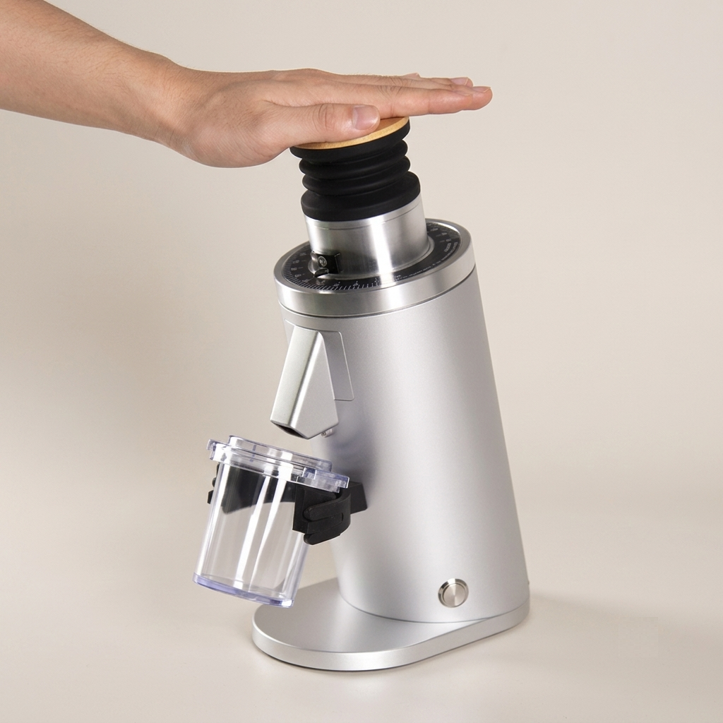 ROASTLY DF54 Kaffeemühle Gen 3 III V3/V4, Elektrische Einzeldosis-Kaffeemühle, Nahezu Retentionsfrei (Silber)