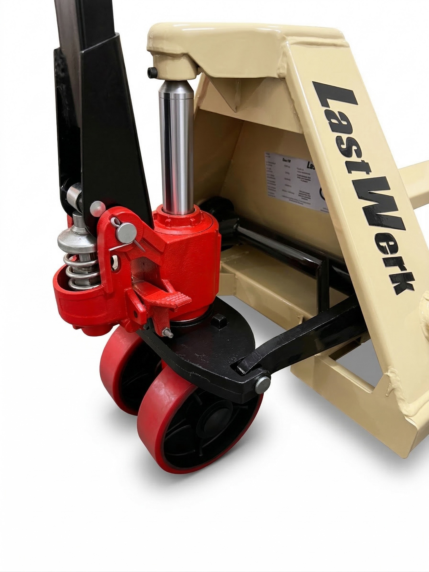 LastWerk One Hubwagen 2500 kg und 1150 mm Gabellänge PU-Rollen Handhubwagen Palettenwagen Gabelhubwagen aus Stahl, Polyurethan