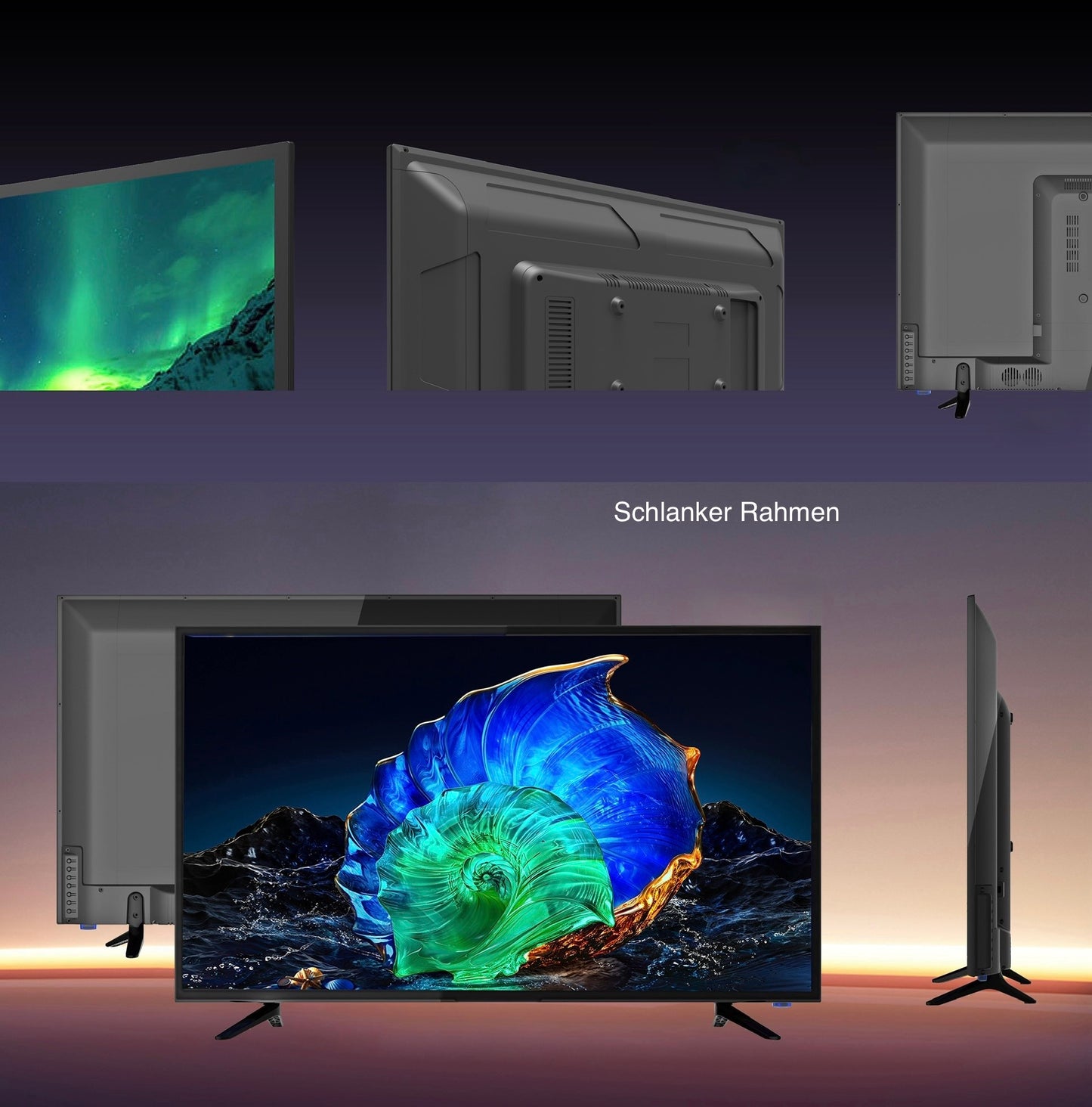 PORTAL. Smart TV Fernseher 43 - 75 Zoll 4K WiFi, Bluetooth, Upscaling