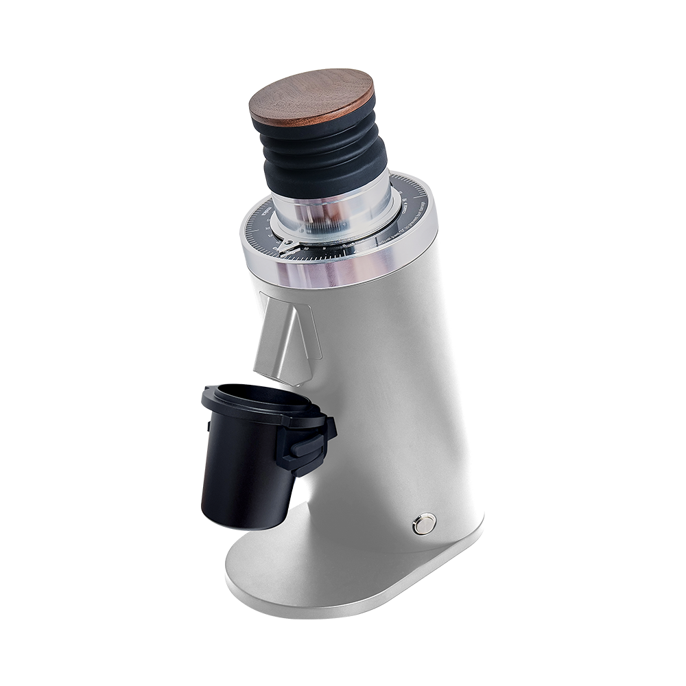 ROASTLY DF64 Kaffeemühle Gen 2 II V2.5, Berühmtes White Label, Elektrische Einzeldosis-Kaffeemühle, Nahezu Retentionsfrei (Silber)