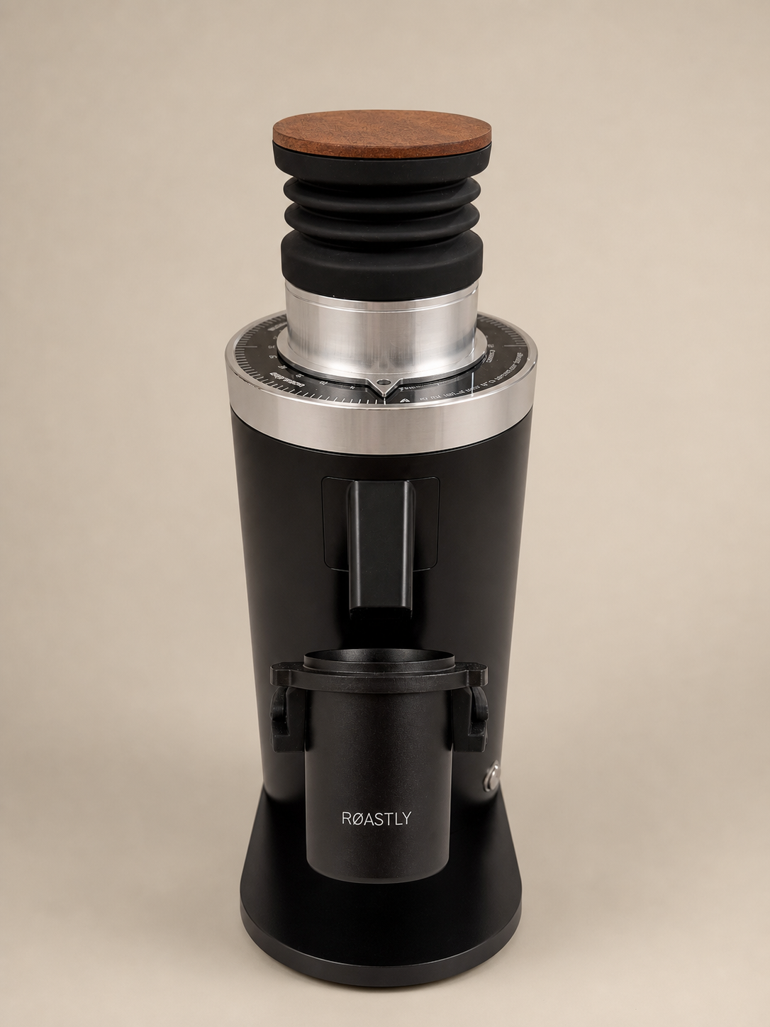 ROASTLY DF64 Kaffeemühle Gen 2 II V2.5, Berühmtes White Label, Elektrische Einzeldosis-Kaffeemühle, Nahezu Retentionsfrei (Schwarz)