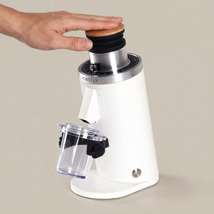 ROASTLY DF54 Kaffeemühle Gen 3 III V3/V4, Elektrische Einzeldosis-Kaffeemühle, Nahezu Retentionsfrei (Weiß)