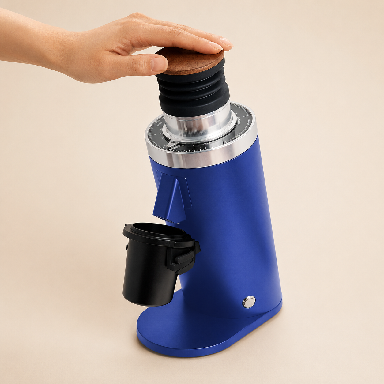 ROASTLY DF64 Kaffeemühle Gen 2 II V2.5, Berühmtes White Label, Elektrische Einzeldosis-Kaffeemühle, Nahezu Retentionsfrei (Blau)