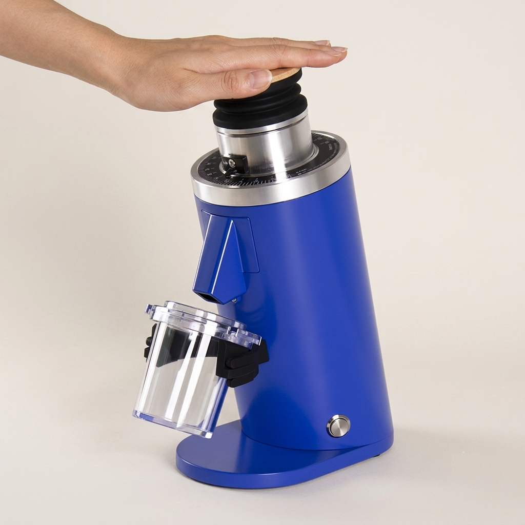 ROASTLY DF54 Kaffeemühle Gen 3 III V3/V4, Elektrische Einzeldosis-Kaffeemühle, Nahezu Retentionsfrei (Blau)