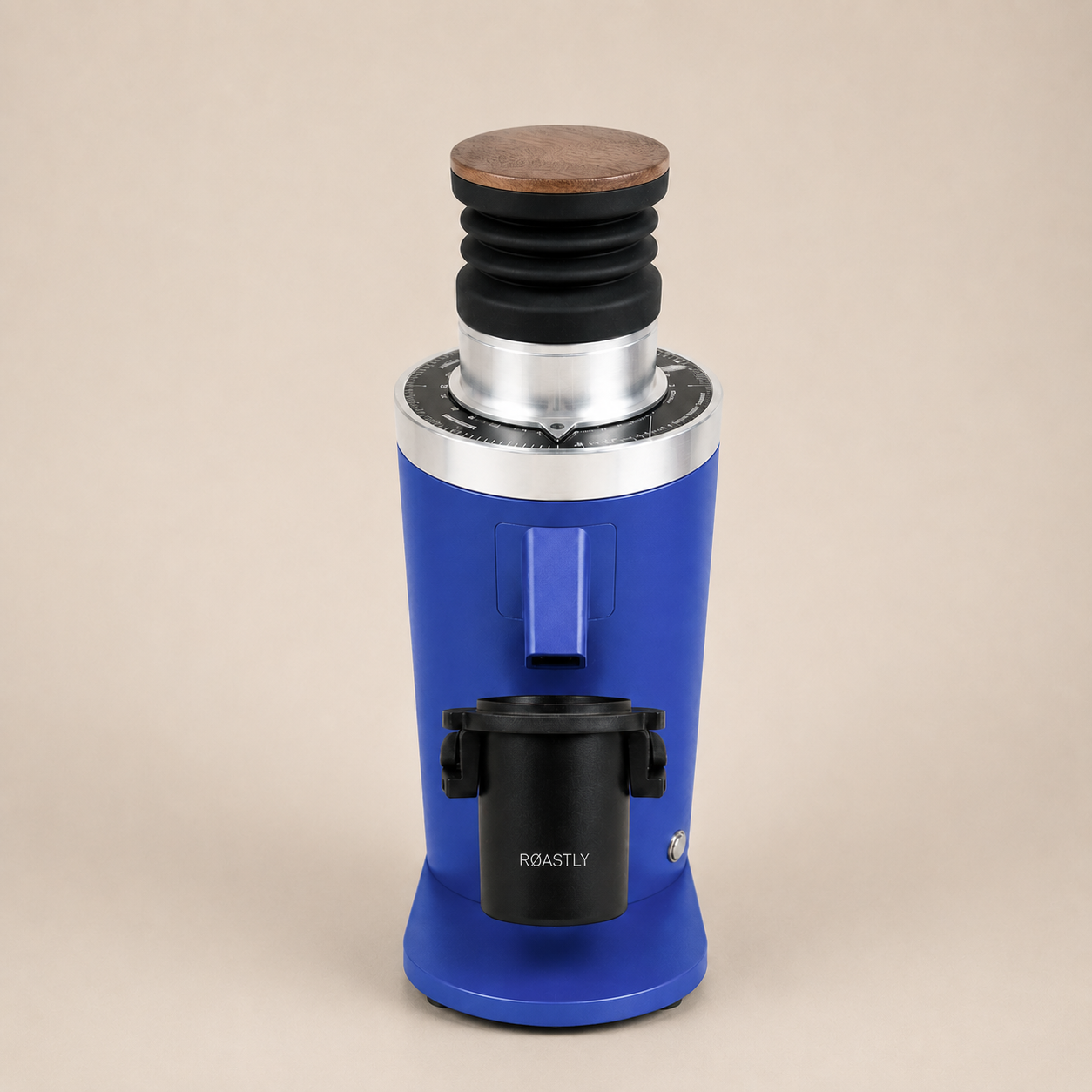 ROASTLY DF64 Kaffeemühle Gen 2 II V2.5, Berühmtes White Label, Elektrische Einzeldosis-Kaffeemühle, Nahezu Retentionsfrei (Blau)