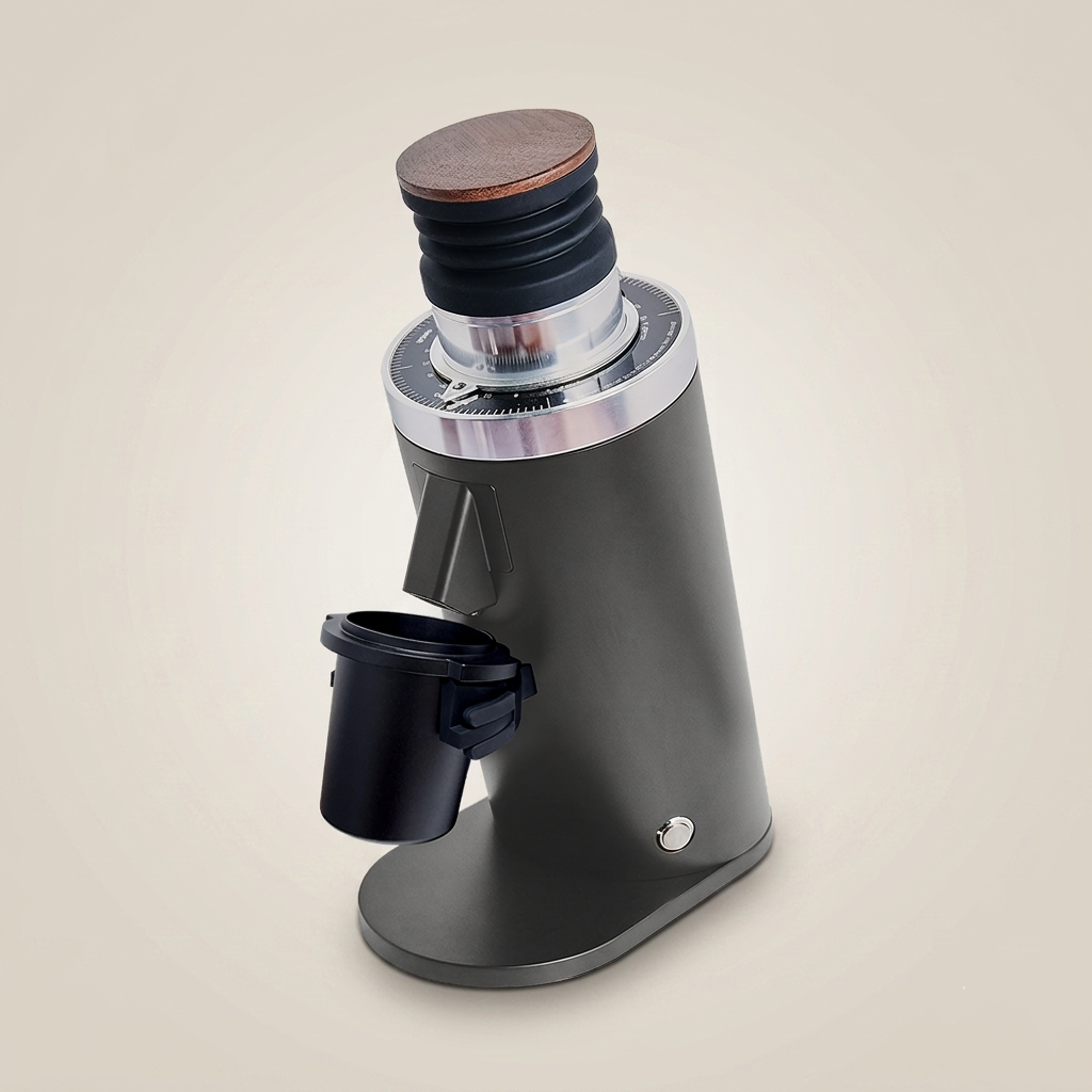 ROASTLY DF64 Kaffeemühle Gen 2 II V2.5, Berühmtes White Label, Elektrische Einzeldosis-Kaffeemühle, Nahezu Retentionsfrei (Grau)