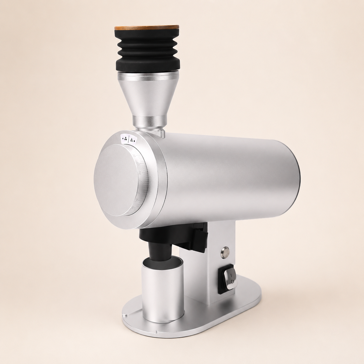 ROASTLY DF83V (DLC Burr) Kaffeemühle Gen 3 III V3, Berühmtes White Label, Elektrische Einzeldosis-Kaffeemühle, Nahezu Retentionsfrei (Silber)